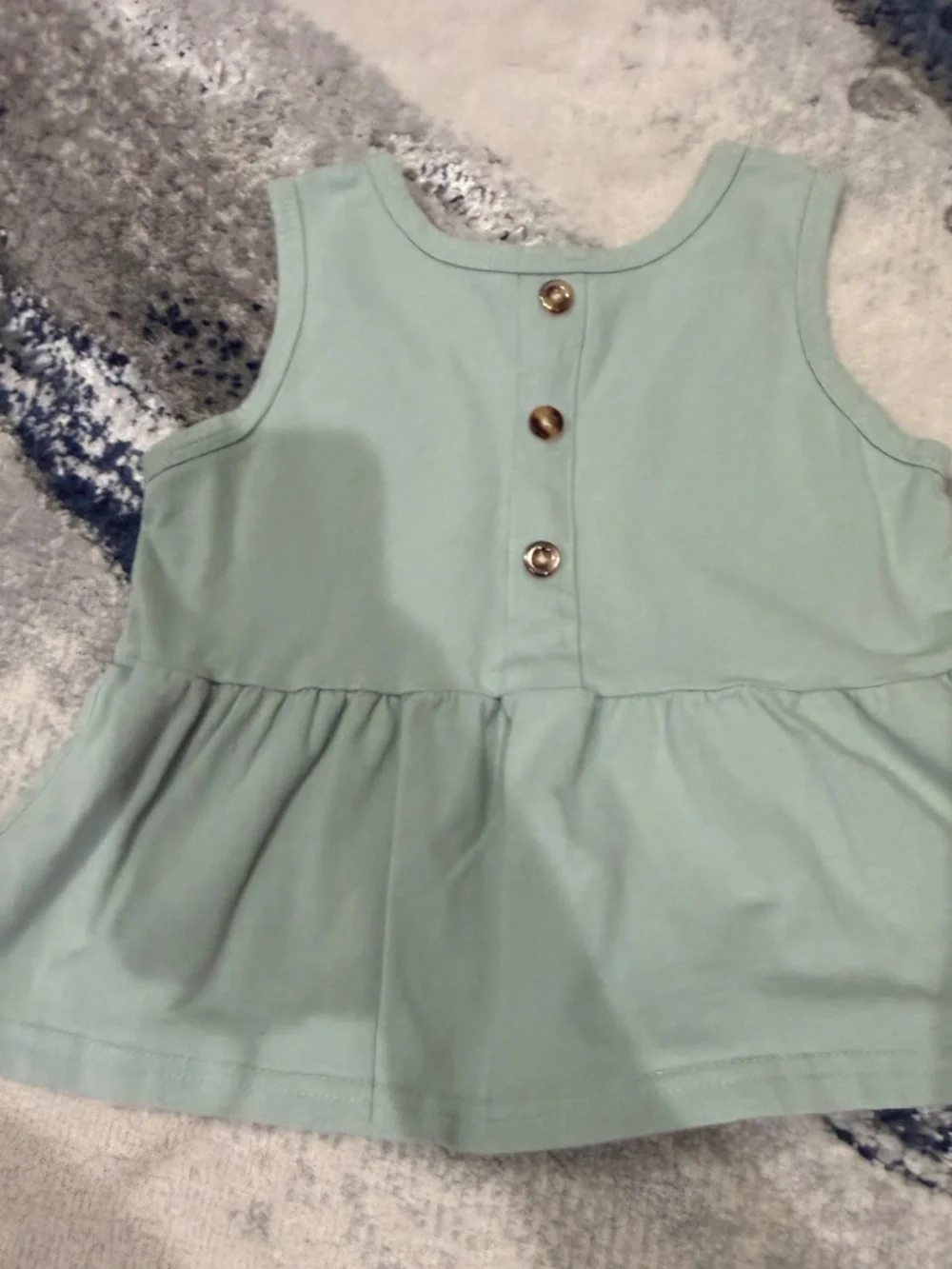 Girls 3-4T Sage Green Daisy Top 2 Piece Outfit Set